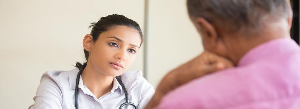 indigenous nurse speaking with patient