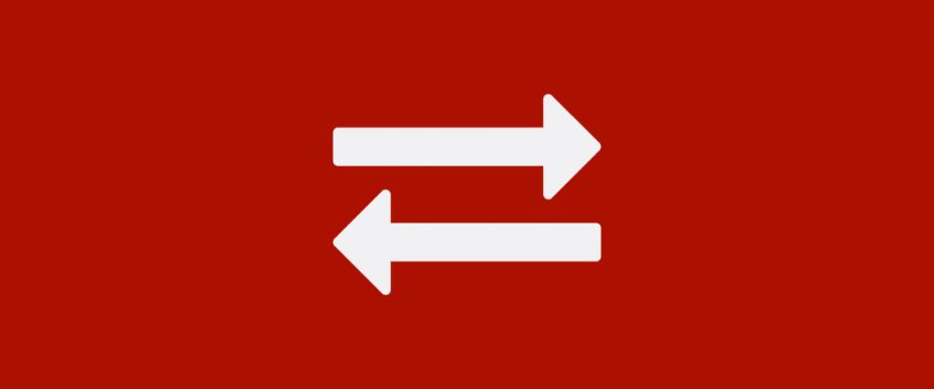 An icon of two arrows directing flow in opposite directions.