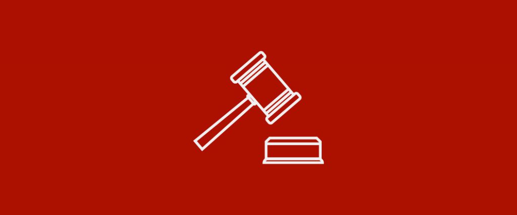 An icon of a gavel such as a judge would use.
