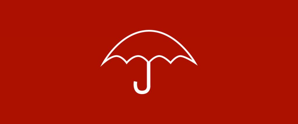 An icon of an open umbrella.