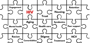 A puzzle with different words, related to models of care, on each puzzle piece